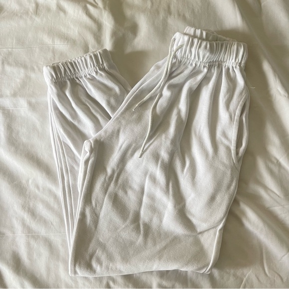 White Jogger Pants - Picture 1 of 3